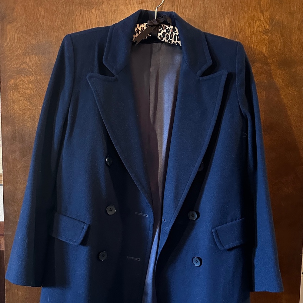 Fleurette Navy Pea Coat